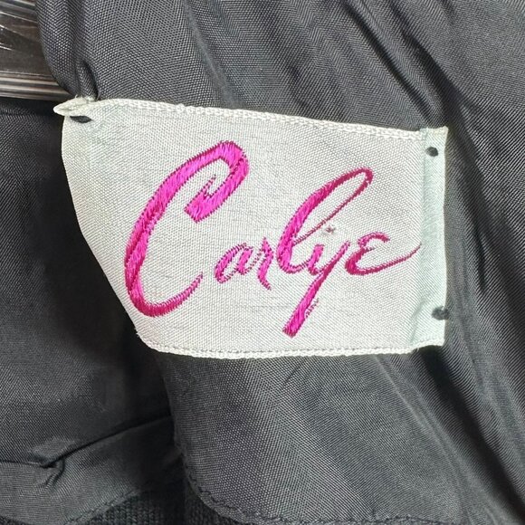 Vintage 60's Carlye Black Wool Dress with Red Appliqué – Women’s Size 8 - Picture 7 of 7